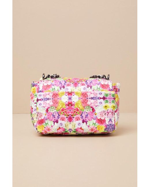 Betsey Johnson Pink Abstract Adoration Multi Kaleidoscope Floral Handbag