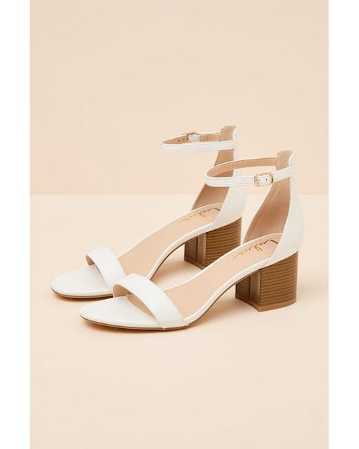 Lulus Blue Harper Ankle Strap Heels
