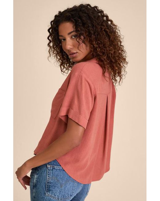 Lulus Brown Summer Escapades Linen Collared Button-Up Top
