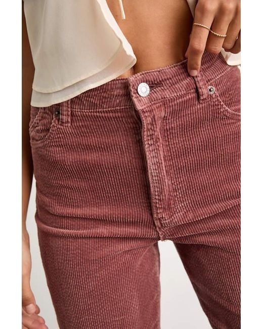 Rolla's Red East Coast Corduroy High-Rise Flare Pants