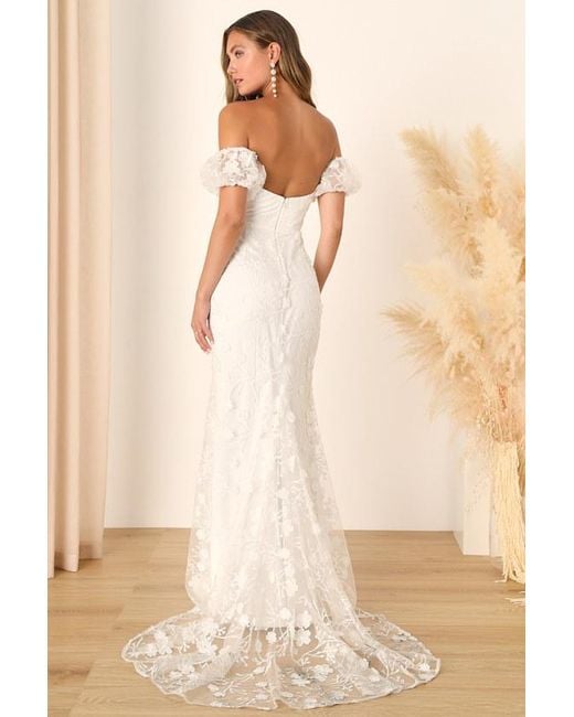 Lulus Natural Magical Beginnings 3D Floral Embroidered Maxi Dress