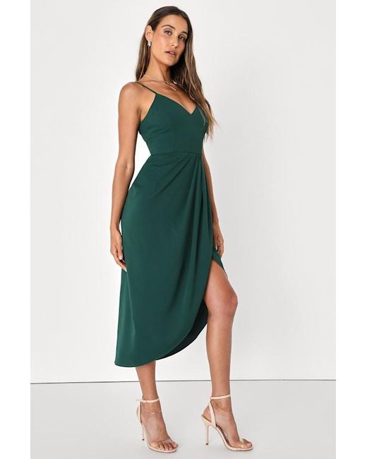 Lulus Green Reinette Midi Dress