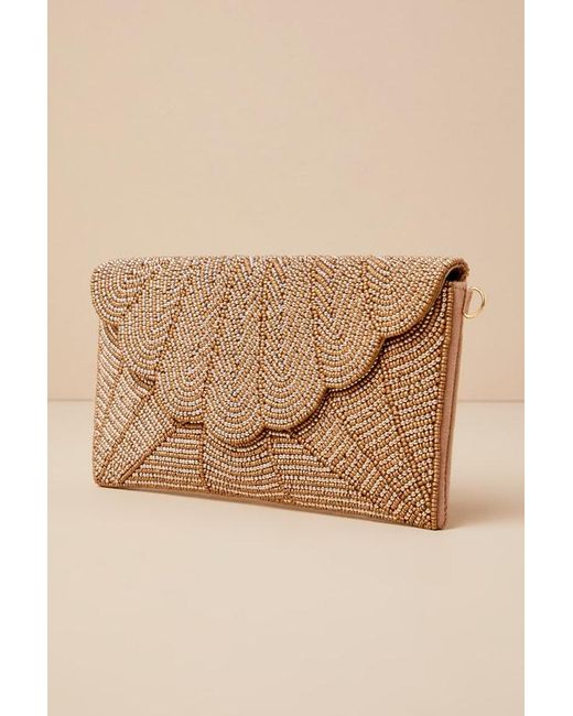 Lulus Natural Junipero Beaded Clutch