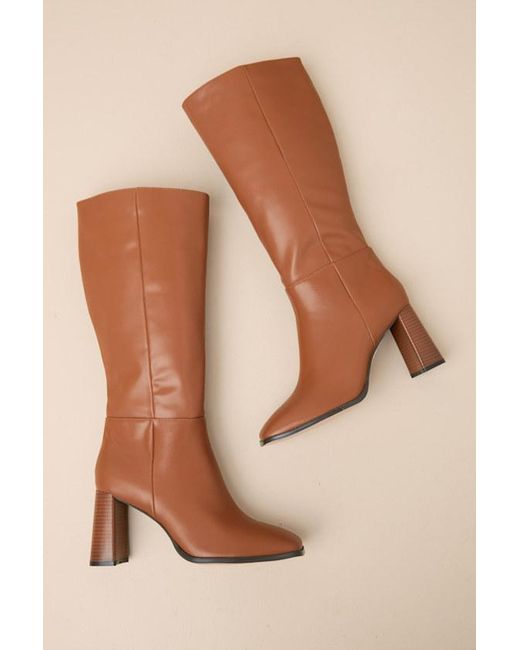 Lulus Pink Reelee Square Toe Knee-High Boots