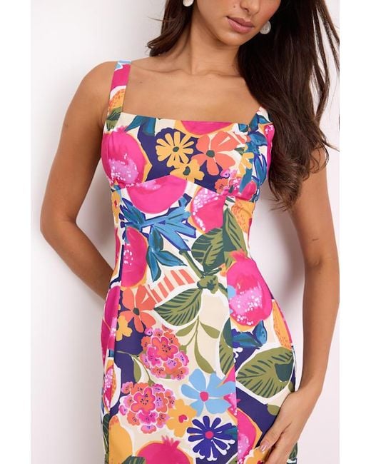 Lulus Red Exuberant Chicness Multi Floral Sleeveless Mini Dress