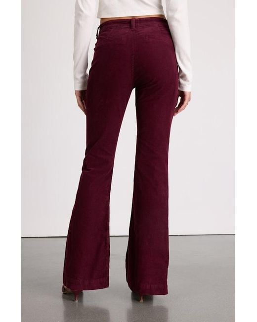 Lulus Red Relia Corduroy High-Rise Flare Pants