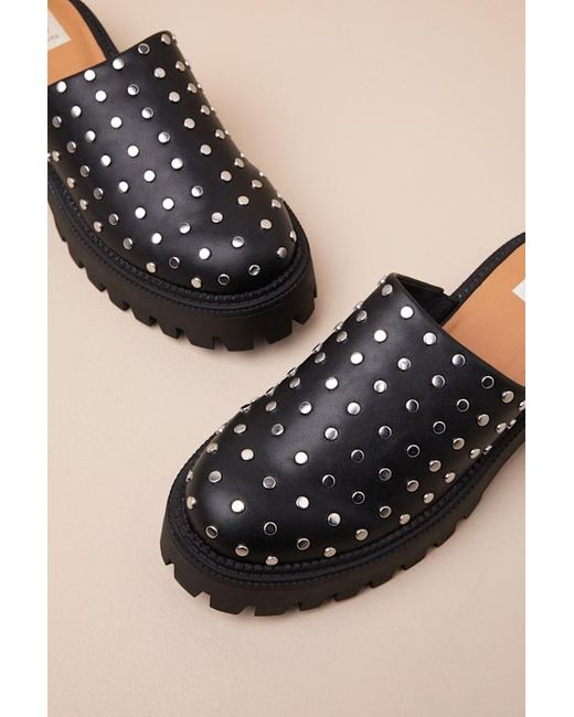 Dolce Vita Black Lexy Studded Platform Clogs
