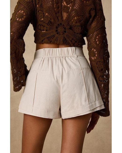 Lulus Brown Sylvette Tie-Front High-Waisted Shorts