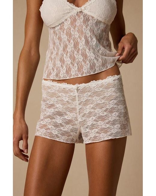 Lulus Natural Romantasy Lace Lingerie Pajama Set