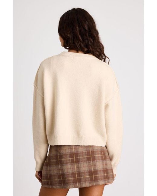 Lulus Natural Lena Cream Crew Neck Pullover Sweater
