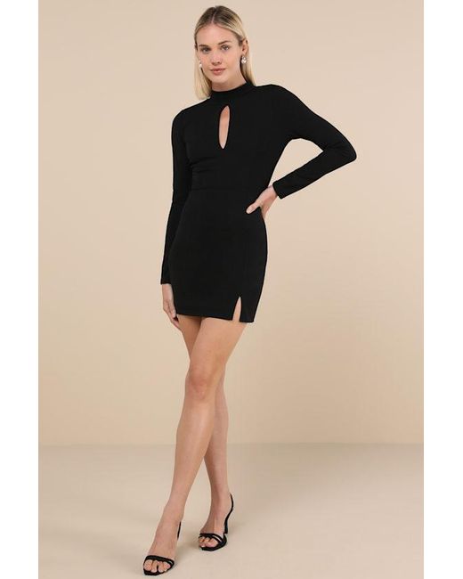 Lulus Black Sultry Favorite Backless Mini Dress