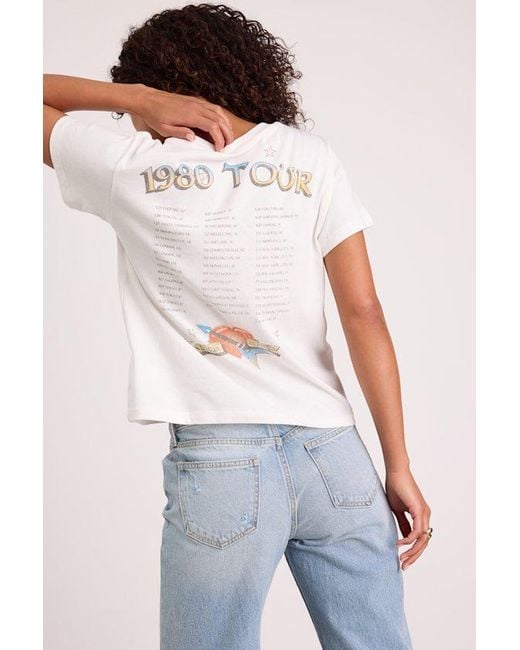 Chaser Brand White Tom Petty 1980 Tour Graphic Tee