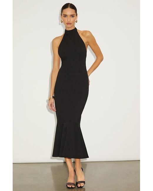 Lulus Women's Natural Chic Masterpiece Backless Trumpet Hem Midi Dress