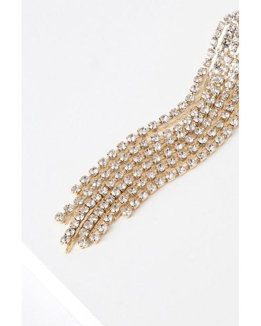 petit moments Brown Glitz Rhinestone Tassel Earrings