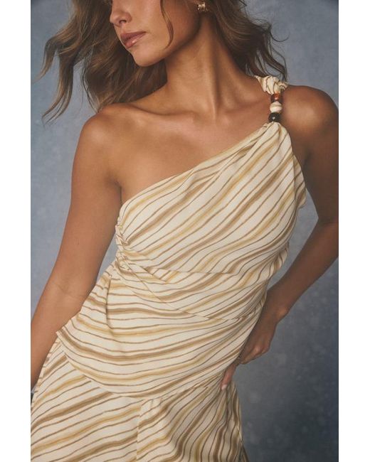 Lulus White Vanna And Striped Tie-Back Top