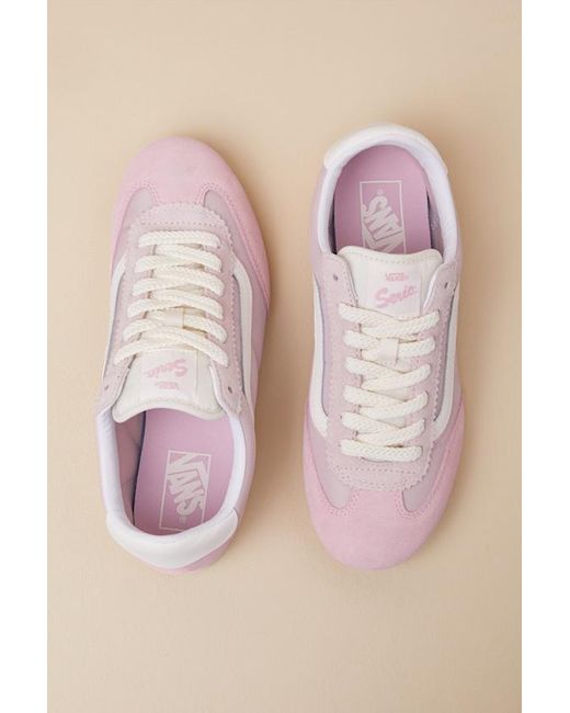 Vans Natural Super Lowpro Sepia Rose Suede Leather Sneakers