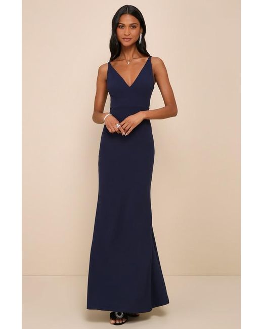 Lulus Blue Melora Sleeveless Maxi Dress