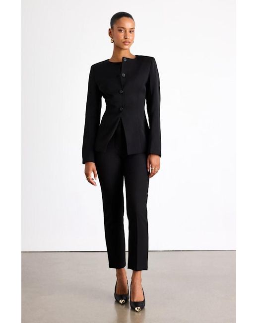 Lulus Black Elyna Button-Front Blazer