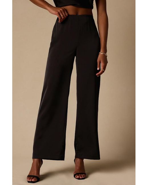 Lulus Natural Amaya Satin High-Rise Pants
