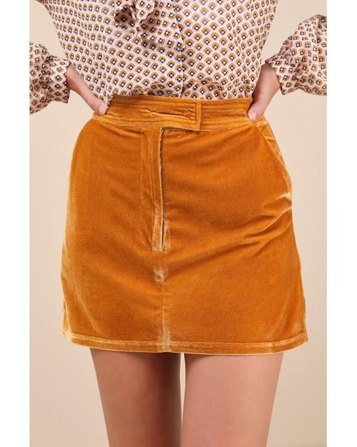 Lulus Brown Splendid Mood Velvet High-Rise Mini Skirt