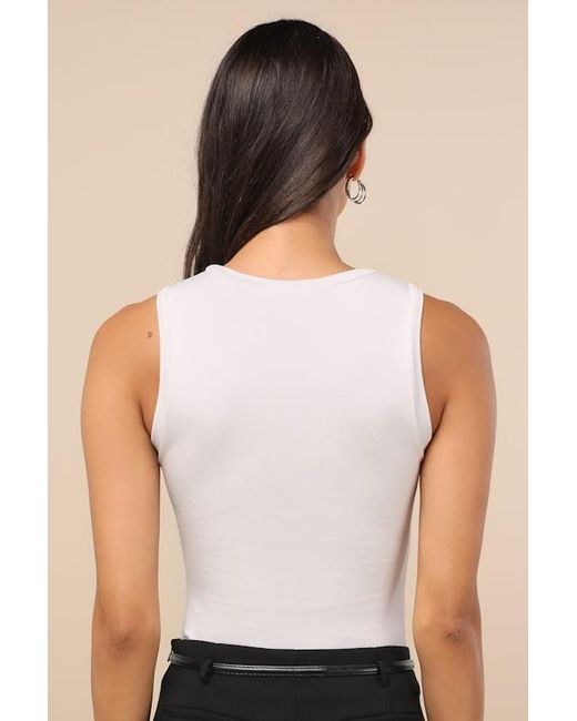 Lulus Black Always Easygoing Sleeveless Bodysuit
