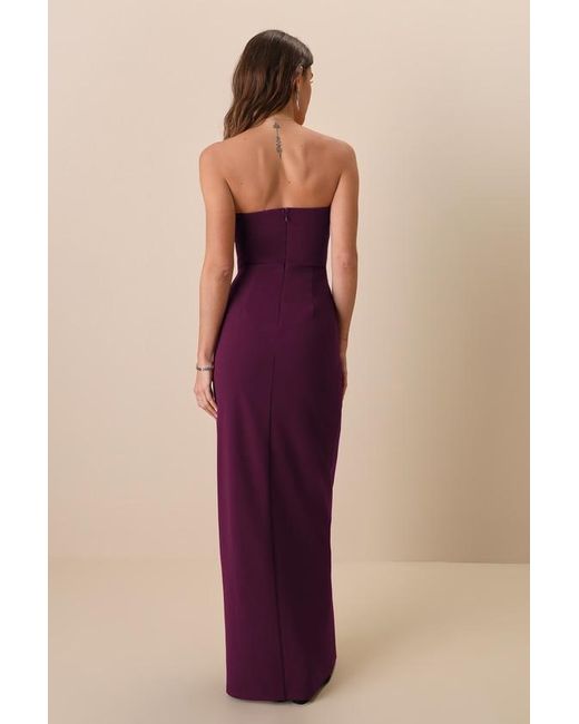 Lulus Purple Sensational Beauty Strapless Maxi Dress