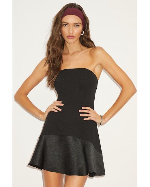 Lulus Black Compelling Style Strapless Mini Dress