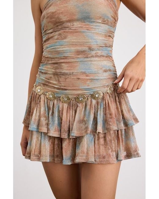 Lulus Natural Elianna Rhinestone Concho Belt