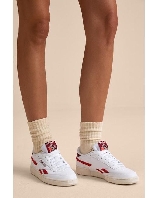 Reebok Pink Club C Revenge And Energy Leather Sneakers
