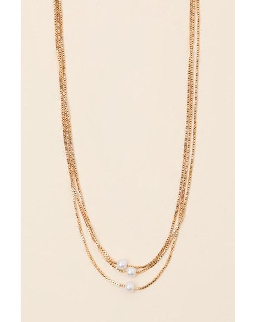 Lulus Natural Melania Pearl Layered Necklace