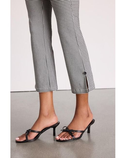 Lulus Multicolor Nomi And Gingham Cropped Flare Pants