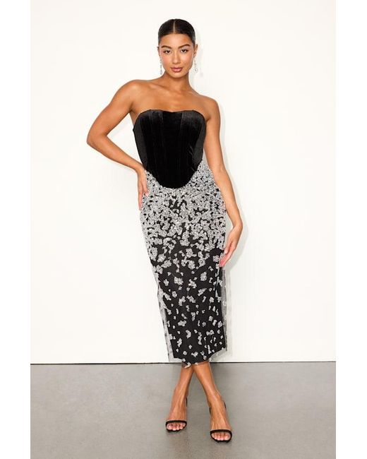 midi silk dress with sleeves Long Sleeve Midi Dress - My Garden