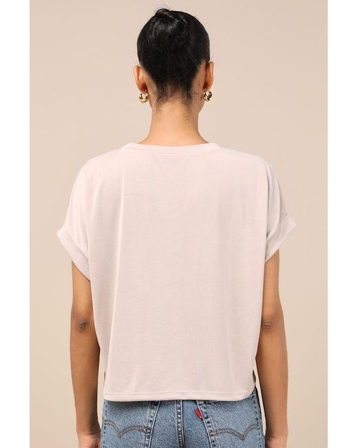 Lulus Natural Cool Instincts Short Sleeve Top