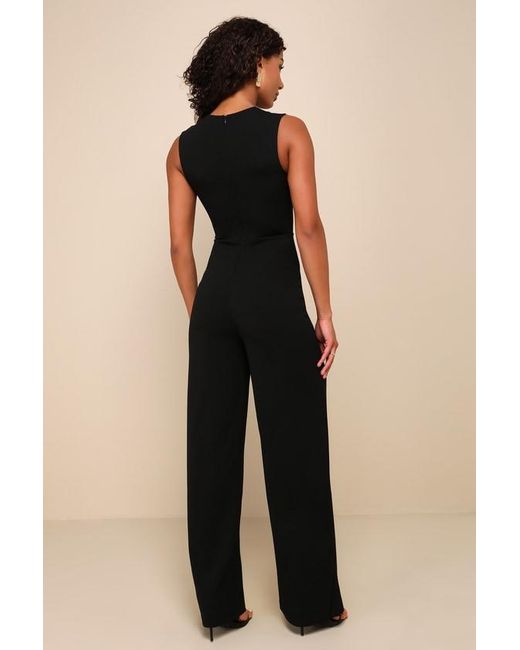 Lulus Blue Enticing Endeavors Jumpsuit