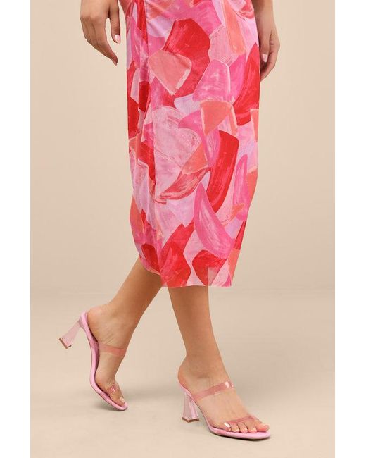 Dolce Vita Yorke Bubble Gum High Heel Slide Sandals in Pink | Lyst UK