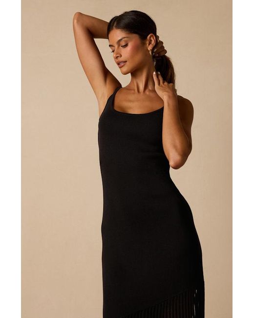 Lulus Natural Empression Asymmetrical Pleated Midi Dress