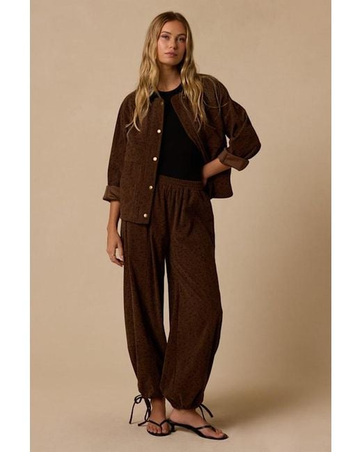 Lulus Natural Ashcraft Floral Corduroy Pants