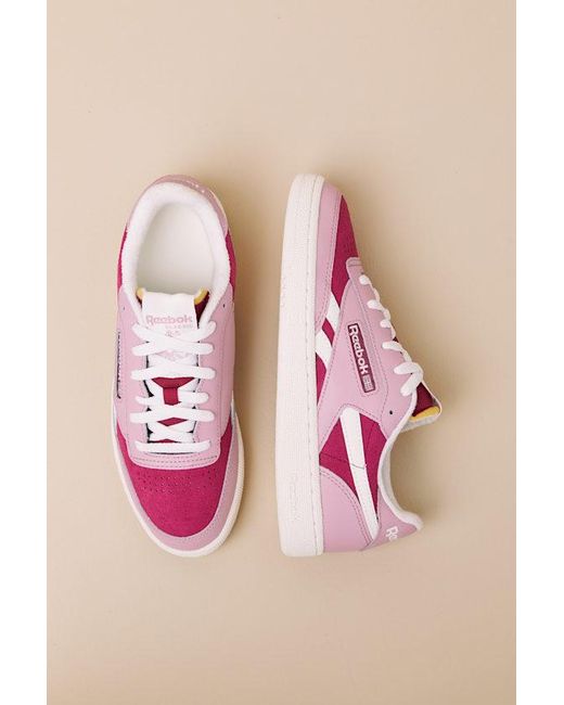 Reebok Pink Club C Revenge Ii Very Berry And Suede Sneakers