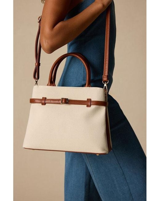 Lulus Natural Atlee Canvas Crossbody Handbag
