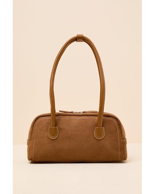 Lulus Green Jori Suede East-West Shoulder Bag