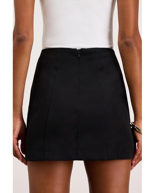 Lulus Black Greeting The Season High-Waisted Mini Skirt