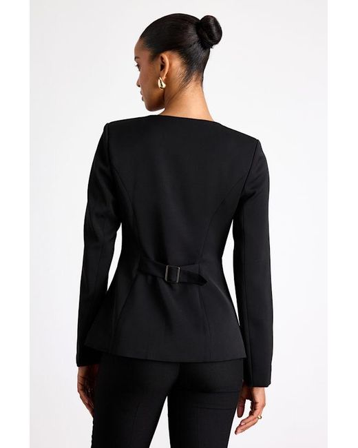 Lulus Black Elyna Button-Front Blazer