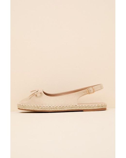 Lulus Natural Risa Suede Slingback Flatform Espadrilles