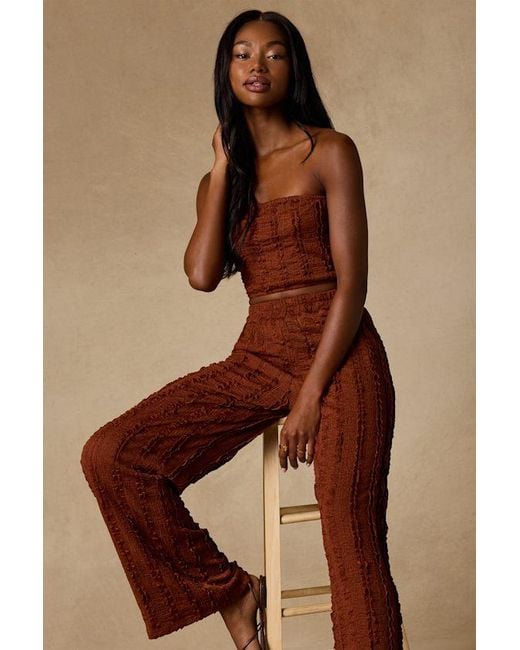 Lulus Brown Shayne Textured Two-Piece Jumpsuit