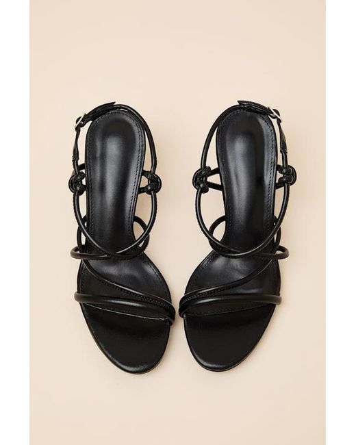 Lulus Natural Inari Strappy Slingback High Heel Sandals