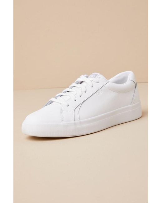 Keds Natural Pursuit Leather Lace-Up Sneakers