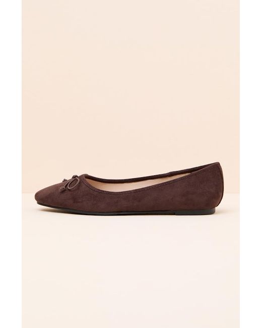 Lulus Brown Milo Chocolate Suede Ballet Flats