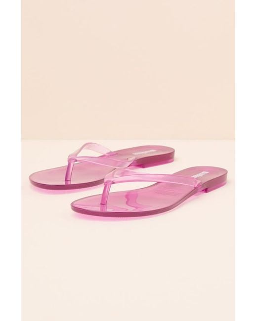Melissa Pink Harmonic Clear Jelly Flip Flops