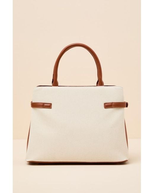 Lulus Natural Atlee Canvas Crossbody Handbag