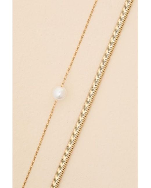 Lulus Natural Martina Pearl Two-Piece Bracelet Set